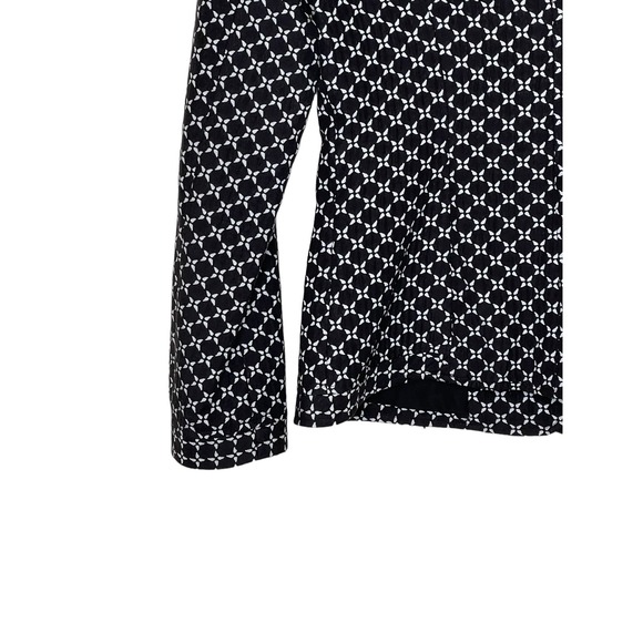 Atelier Women's‎ Jacket Blazer Button-Up Tweed Geometric Lined Collared Black 2 - Picture 8 of 10